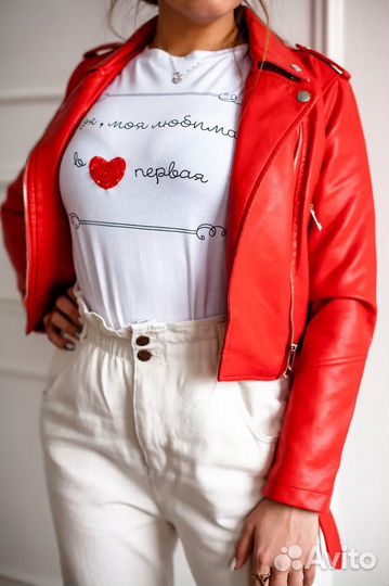 Куртка из экокожи 42