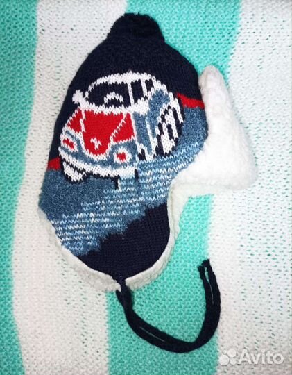 Шапка зимняя на мальчика до года