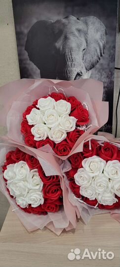 Букеты из мыльных роз