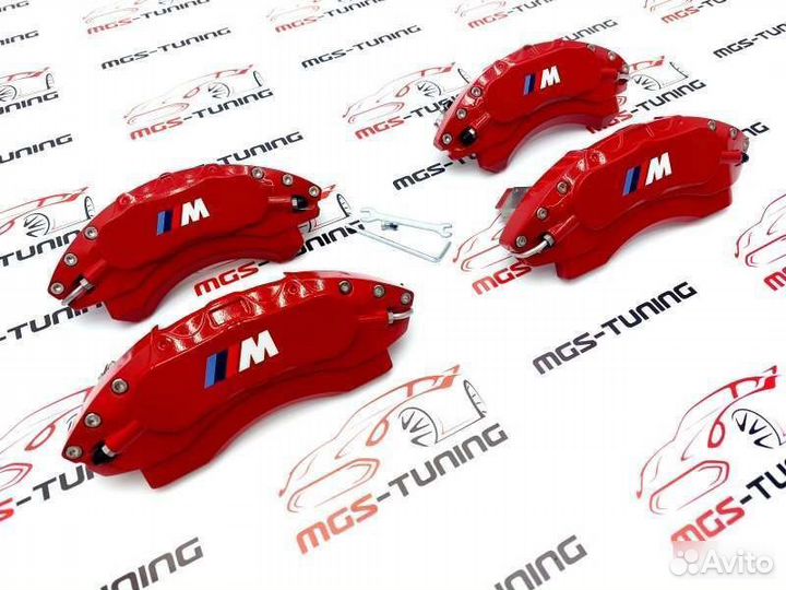 Накладки суппорта красные М алюминий BMW X6 F16 3л