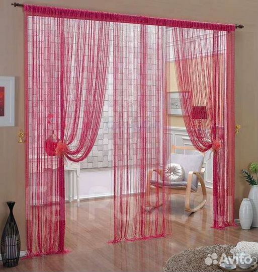 Штора нити кисея