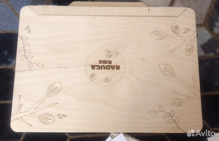 Алфавит (бизиборд) деревянный ноутбук детский