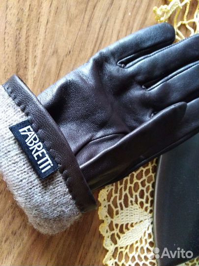 Перчатки женские кожаные