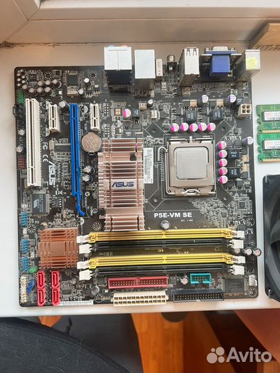 Комплект asus p5e-vm se, xeon x5450, 2gb ram