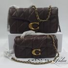 Сумка Coach натуральная кожа 2 размера шоколад