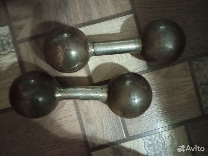 Гантели стальные, самодельные по 8 кг