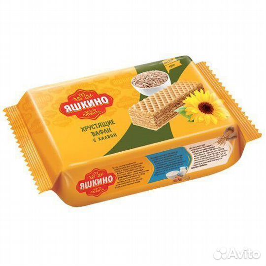 Вафли Яшкино с халвой 200г