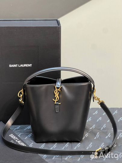 Сумка ведро тоут кожаная YSL Saint Laurent LE 37