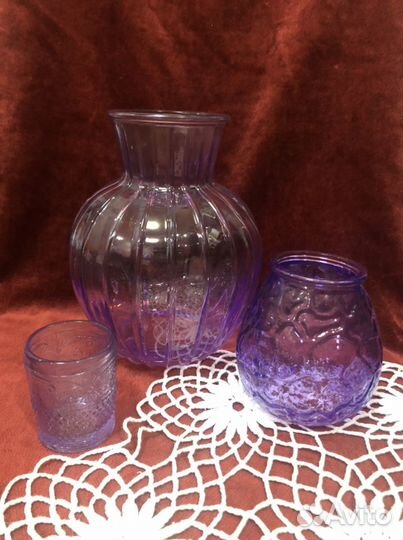 Вазы цветное стекло СССР