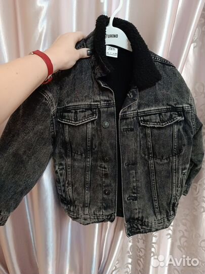Утепленная джинсовка zara 116