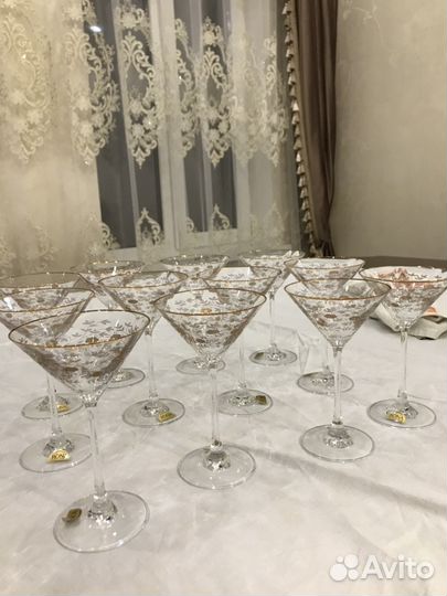 Хрустальные фужеры 12 шт