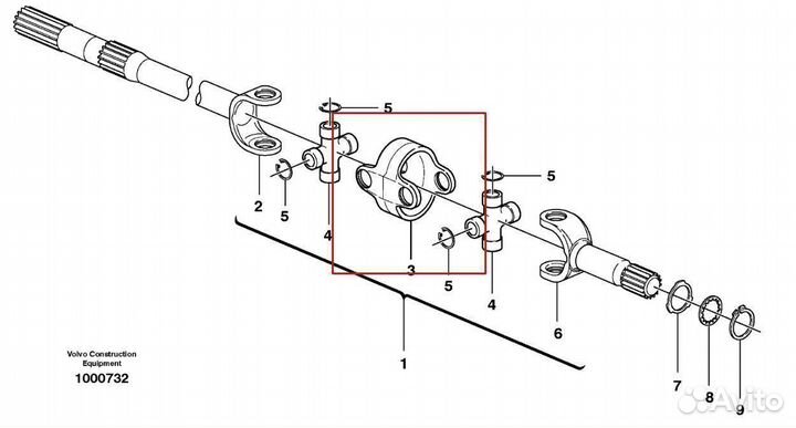 046279 (46279) Фланец муфта соединительная полуоси