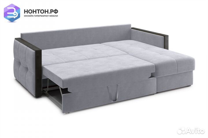 Диван угловой дельфин Инсайд серый