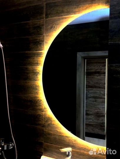 Интерьерные безрамные зеркала любой формы