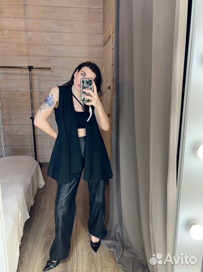 Жилет черный Camaieu франция винтаж