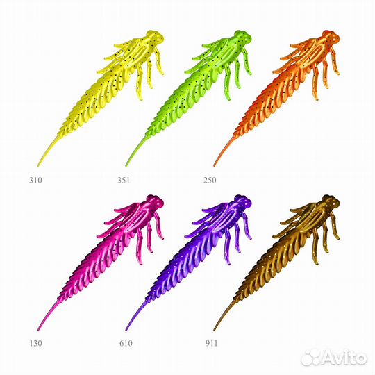 Силиконовая приманка ZUB larva 60 mm