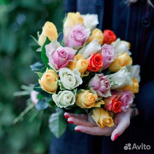 25 роза микс 40см Кения