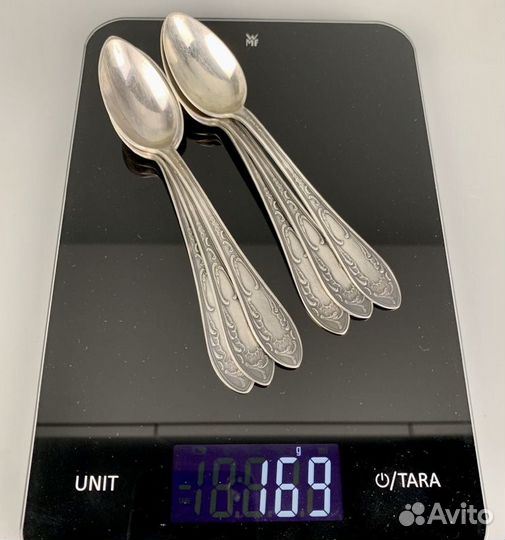 Чайные ложки серебро 875