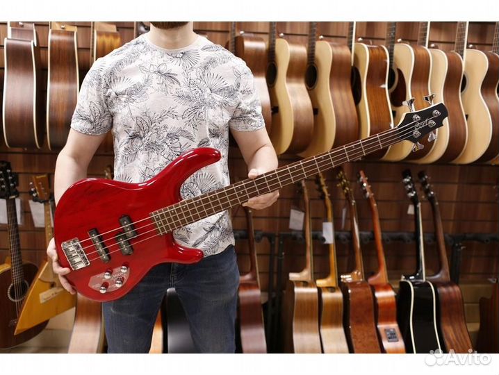 Cort Action-Bass-Plus-TR Бас-гитара, красная