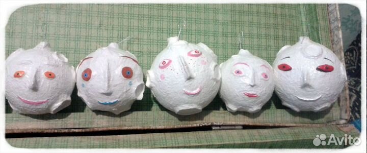 Ёлочные игрушки из папье-маше