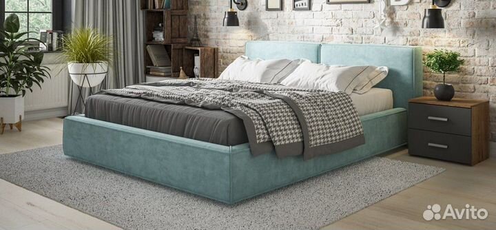 Кровать Оскар Monolit аква 160см