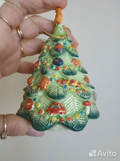 Ёлочная игрушка верже ёлочка- колокольчик