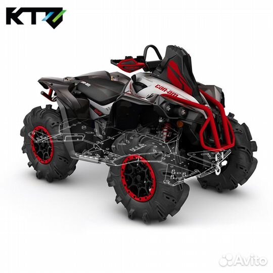 Защита днища на квадроцикл BRP Renegade X MR (2017