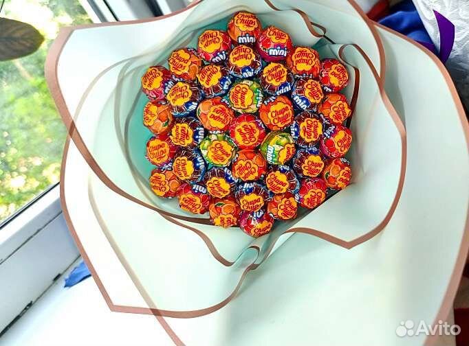 Съедобный букет из чупа чупсов