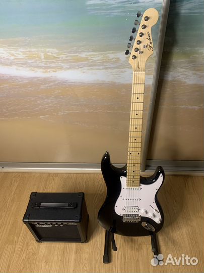 Комплект Гитара Fender Style + Мощный Комбо 20ватт