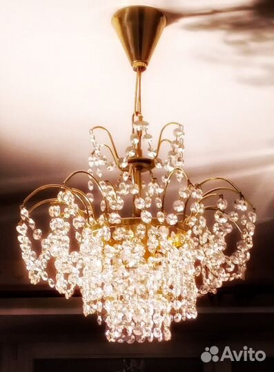 Люстра хрустальная чехия бу