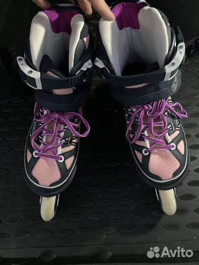 Роликовые коньки детские раздвижные 32-35размер