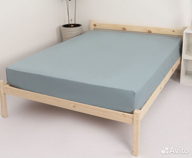 Простынь на резинке 160х200 сатин 10 расцветок