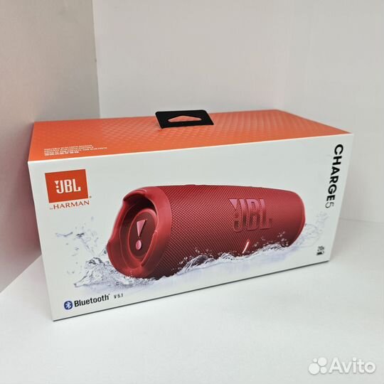 Портативная колонка JBL Charge 5, красная. Новая