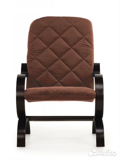 Кресло для отдыха Beneli лидер, Коричневое, велюр