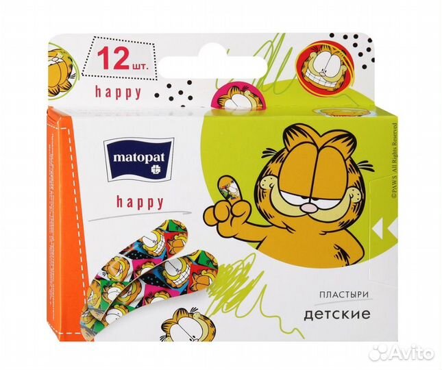 Лейкопластырь Matopat Happy, 12 шт. в Уфе