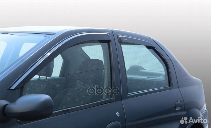 Дефлектор бок.окон Renault Logan 2005-2014 (к-к