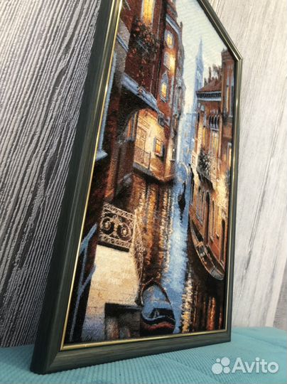 Картина вышивка крестом Ночная Венеция