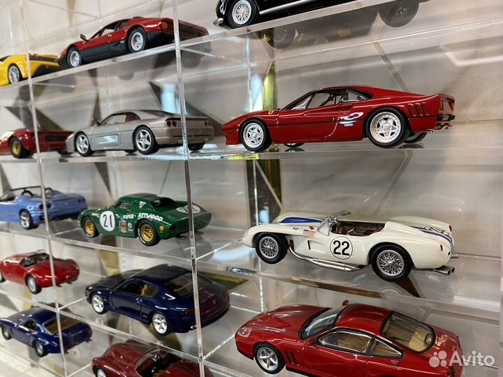 Стеллаж для моделей 1:43 гараж полка для машинок