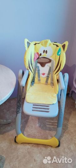 Детский стульчик для кормления chicco тигрёнок