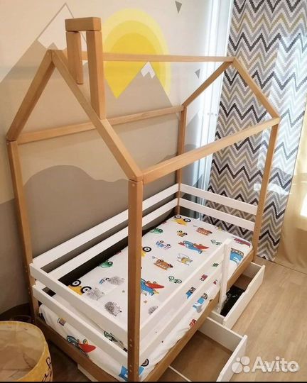 Кровать домик комбинированная 200х80