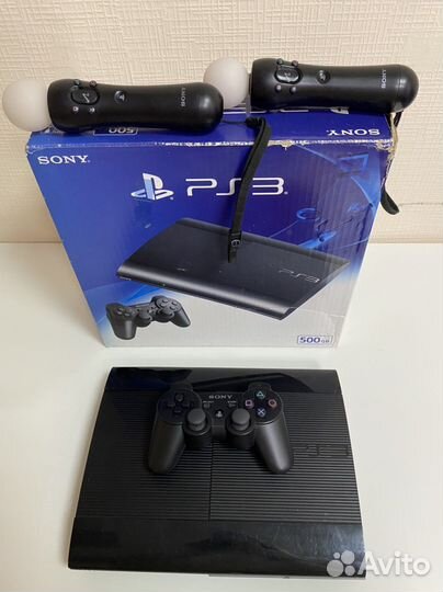 Ps3 Super slim, 60 игр + месяца гарантии