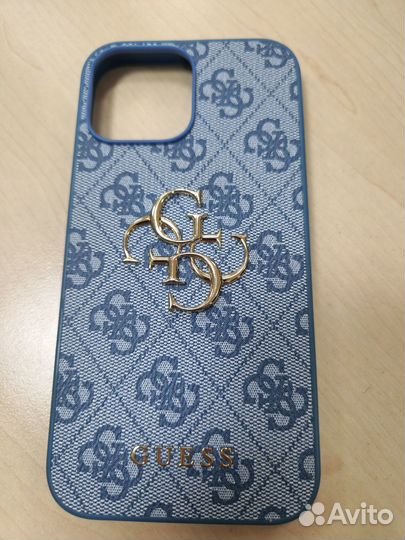 Guess Чехол на iPhone 13 Pro Max PU leather