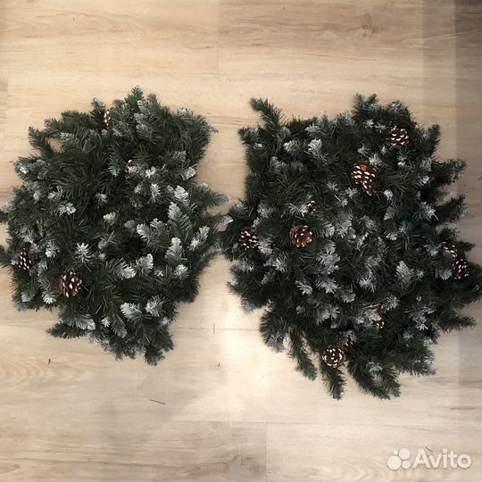 Хвойная гирлянда с натуральными шишками