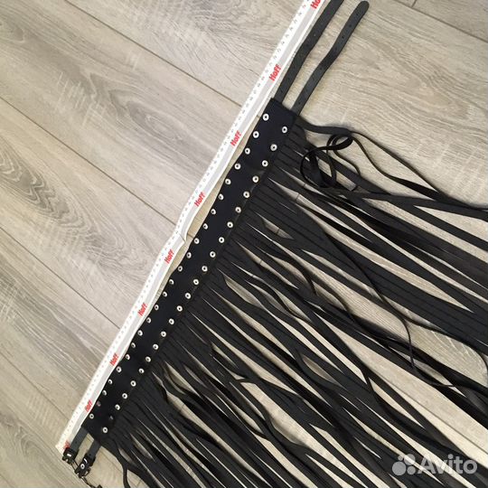 Пояс с бахромой, кожаный