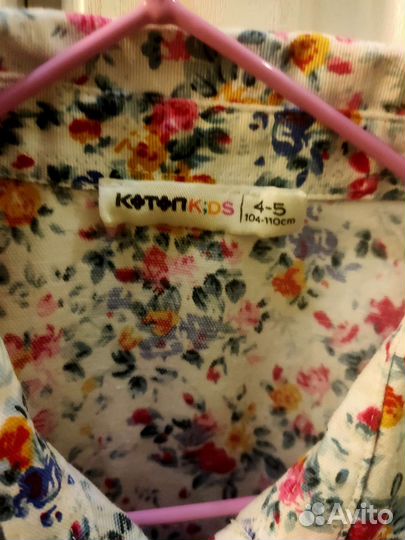 Рубашка для девочки 4-5 лет