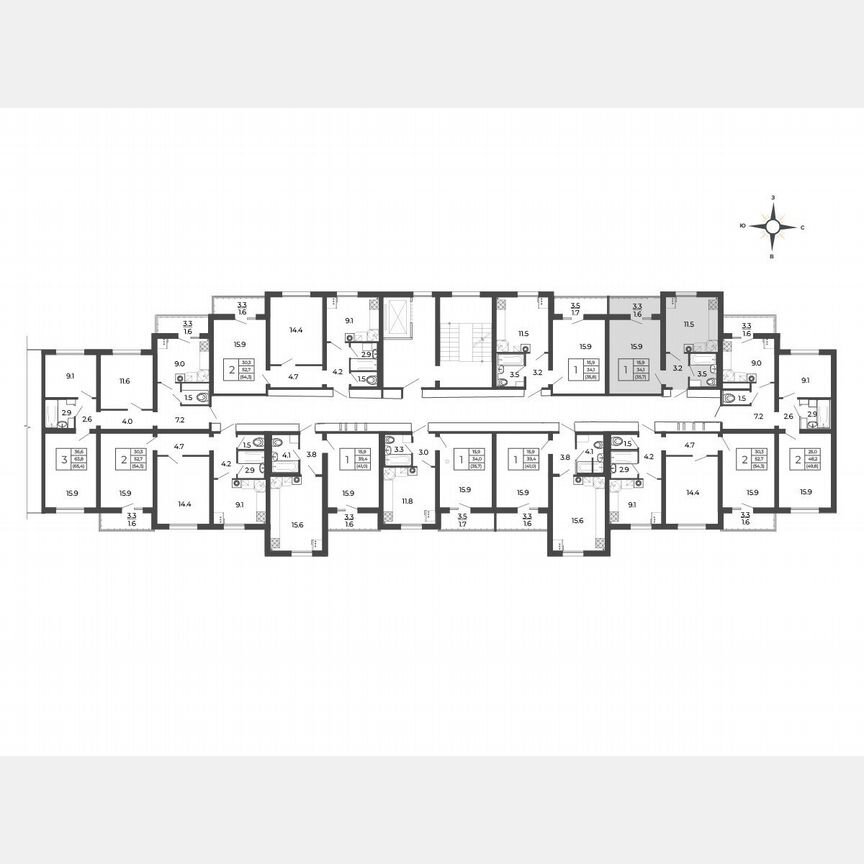 1-к. квартира, 35,7 м², 3/5 эт.
