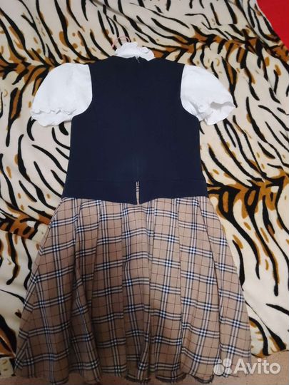 Школьная форма в клетку для девочки 134