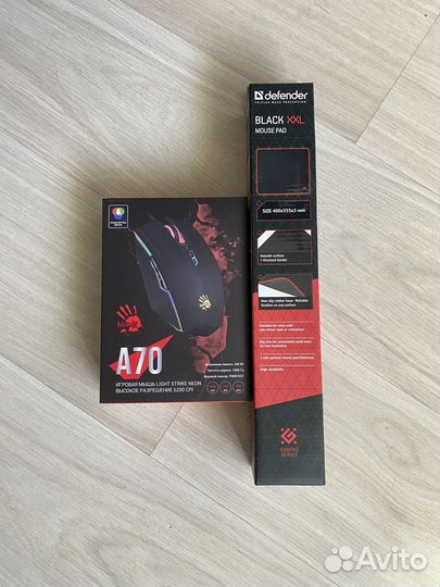 Игровая мышь A4Tech Bloody A70 + коврик