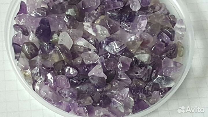 Натуральный розовый кварц,аметист, горный хрусталь