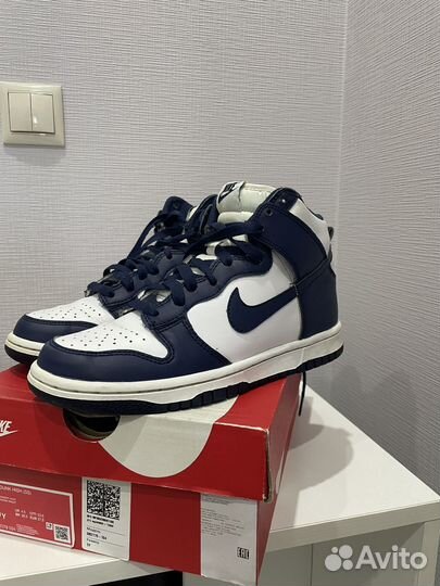 Кеды nike Dunk hight midnight navy оригинал